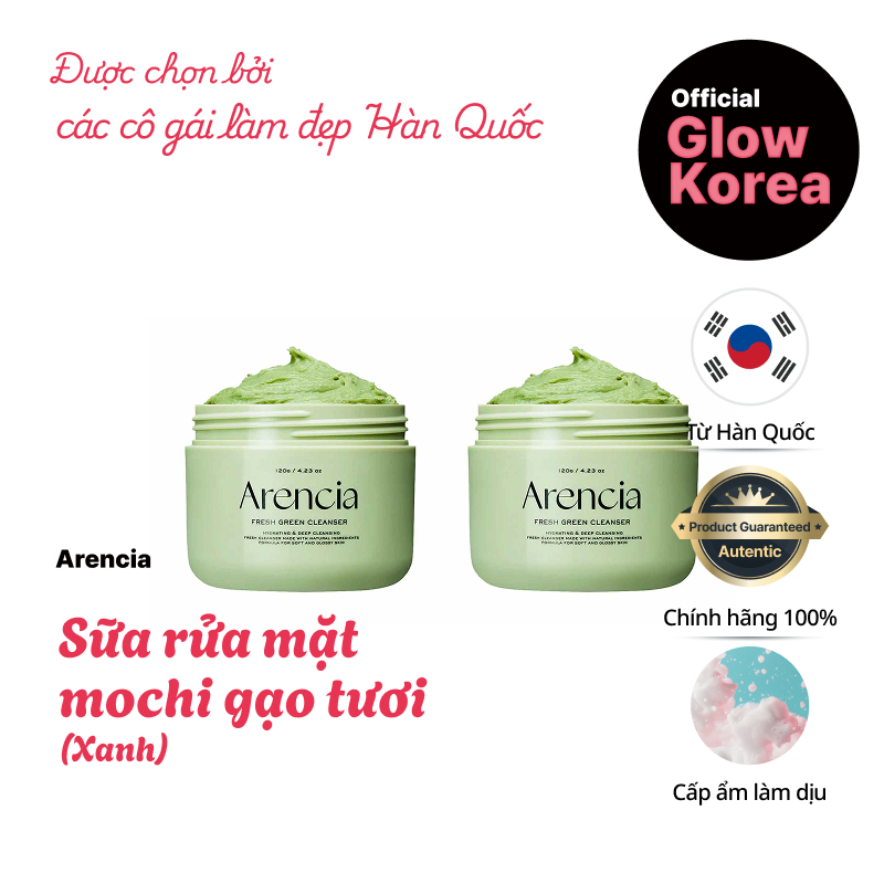 [Arencia] Rice Mochi Cleanser Fresh Double Duo (Green) (Arencia Bộ Đôi Rice Mochi Cleanser Fresh Dou