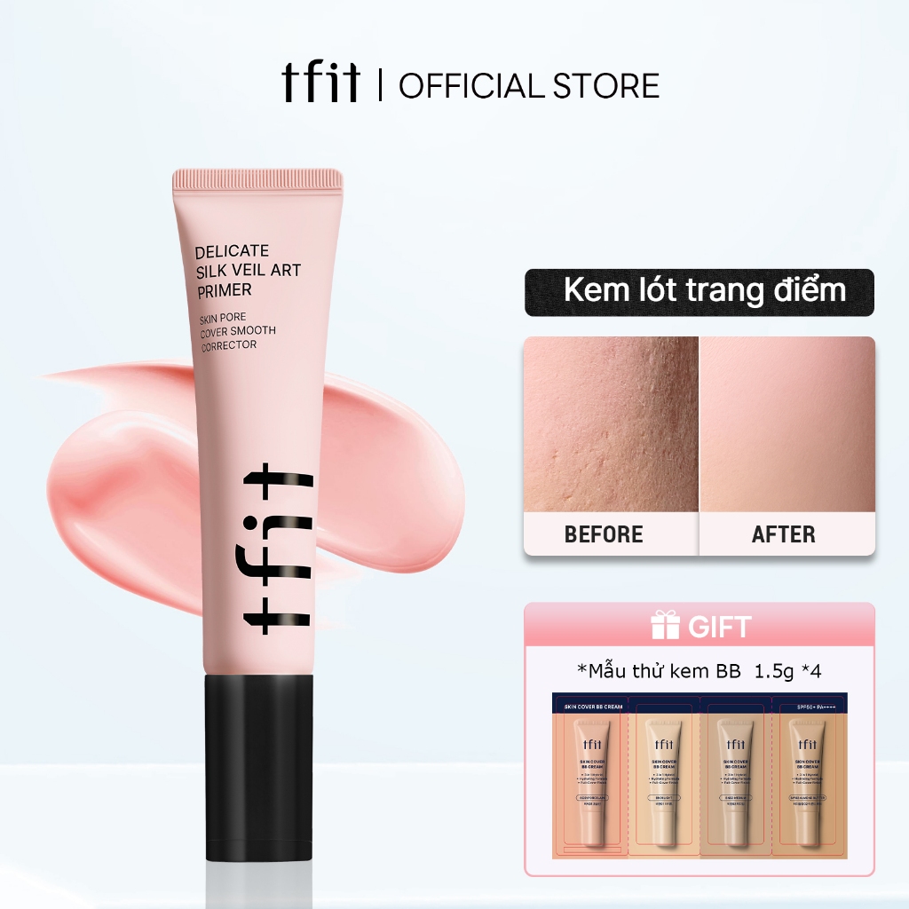 [TFIT Official] Kem Lót Delicate Silk Veil Art Primer Kem dưỡng ẩm Che phủ lỗ chân lông 30ml | BigBuy360 - bigbuy360.vn