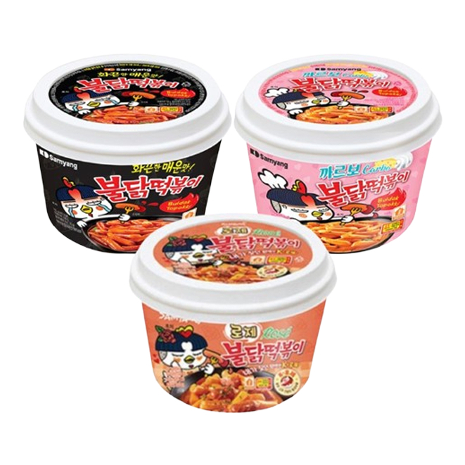 [SAMYANG] Cốc Buldak Tteokbokki | Nguyên bản / Carbonara / Hoa hồng | Thực phẩm cay nóng Hàn Quốc