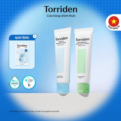 [Torriden Chính hãng] [SET] Kem chống nắng dịu nhẹ DIVE IN và nâng tone da BALANCEFUL CICA, 60ml