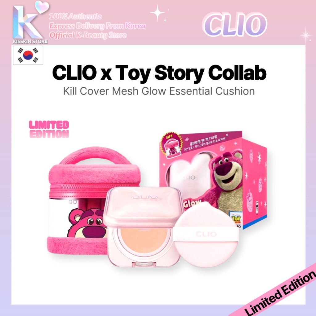 CLIO Kill Cover Mesh Glow Essential Cushion | Hợp tác câu chuyện đồ chơi | SPF50 + | 3 màu | K-Beaut
