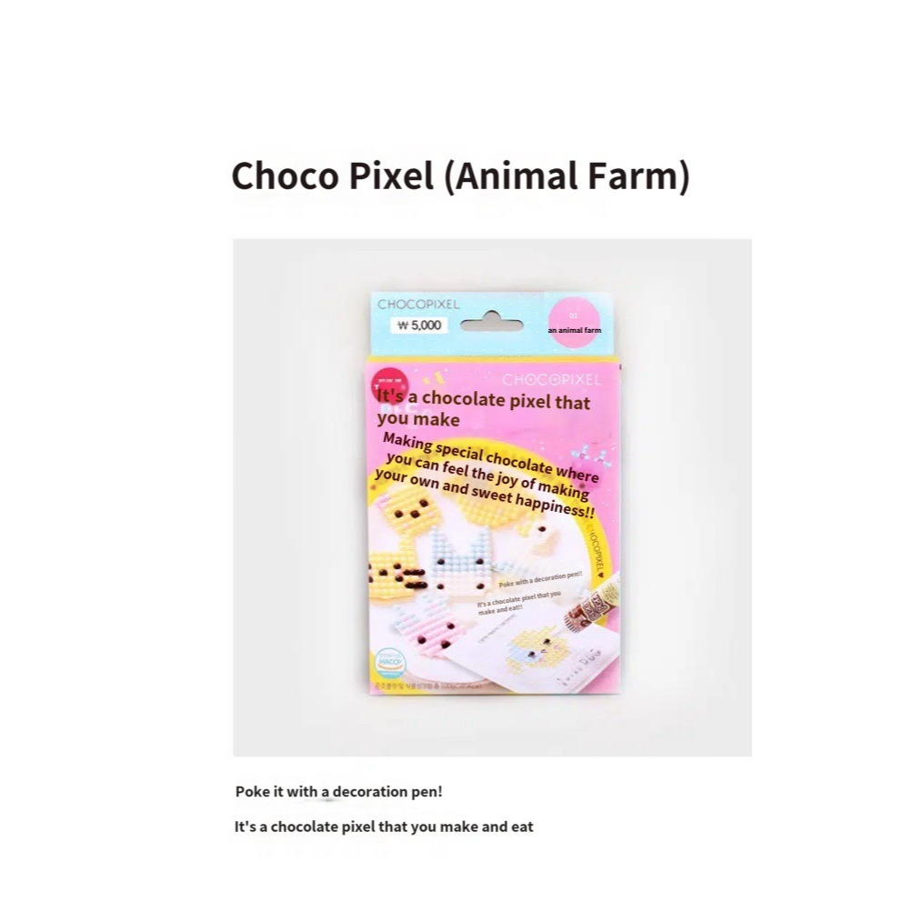 Choco Pixel Animal Farm Chocolate Balls 100g Trẻ Em Ăn Nhẹ Ngọt Chocolate Ngũ cốc giòn