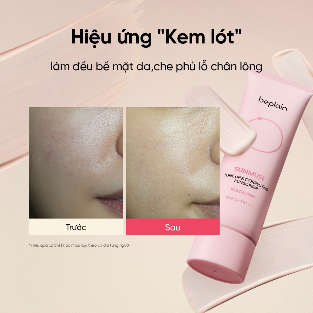 [Beplain Chính Hãng] [Combo độc quyền 50ml X2] Kem chống nắng BEPLAIN Sunmuse lai Vật Lý & Hoá Học Nâng Tone & Hiệu chỉnh da SPF 50+ PA++++ 50ml & Kem chống nắng Nâng Tone hồng rạng rỡ và Sáng da SPF 50+ PA++++ 50ml Peach Pink 50ml | BigBuy360 - bigbuy360.vn