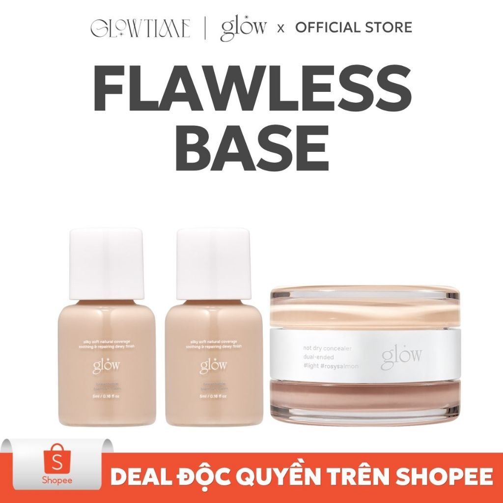 [glow] COMBO Mịn Không Tì Vết | 2 Mini Breathable Blemish Balm 5ml & Kem che khuyết điểm Not Dry Concealer