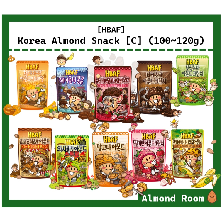 [HBAF] Hạnh Nhân Hàn Quốc "C" Series 10 Hương Vị 100g / 120g