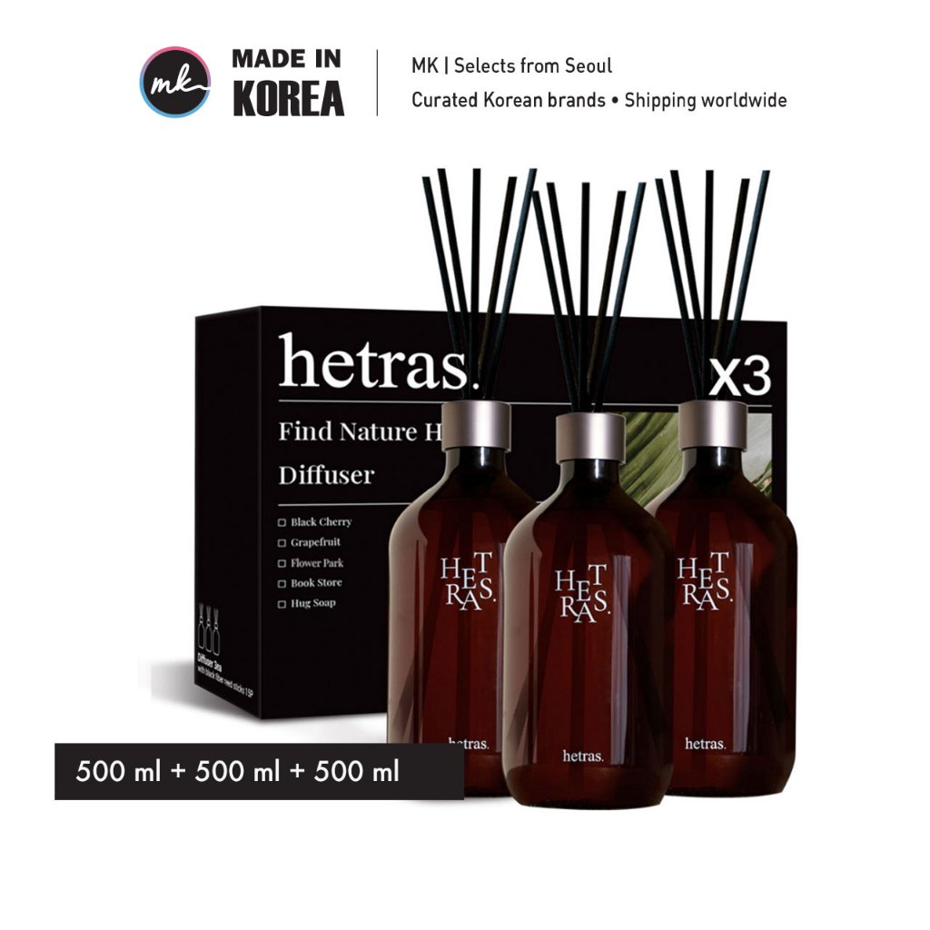 [hetras.] Tinh Dầu Khuếch Tán 500ml x3 | Nước Hoa Phòng | 14 Mùi Hương (4 Mùi Mới)