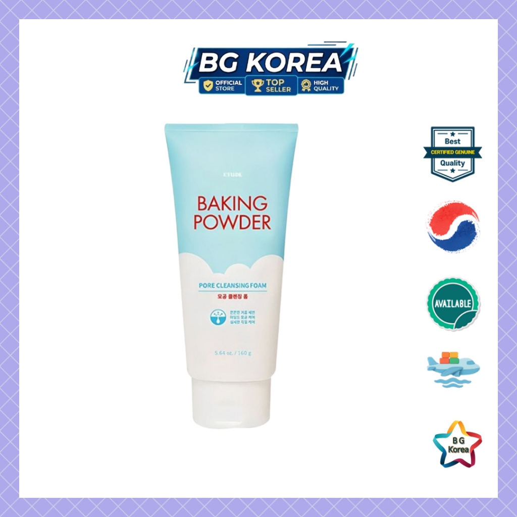 Etude House Baking Powder Pore Cleaning Foam 160ml Deep Cleaning Pore Care K-Beauty