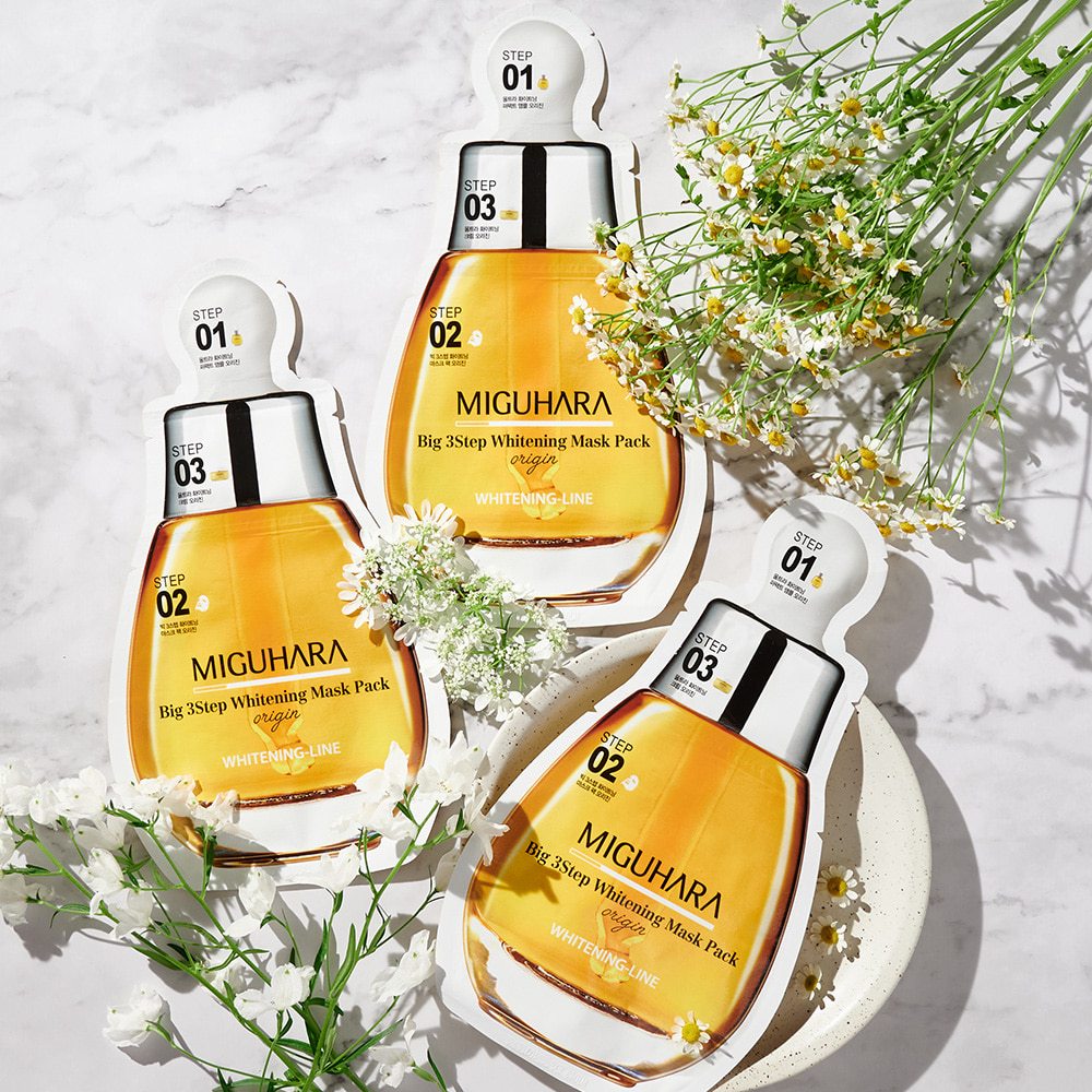 Gói mặt nạ MIGUHARA - Nguồn gốc 2 bước, Nguồn gốc lớn 3 bước, Cân bằng Aqua 2 bước, Chống nhăn lớn 3