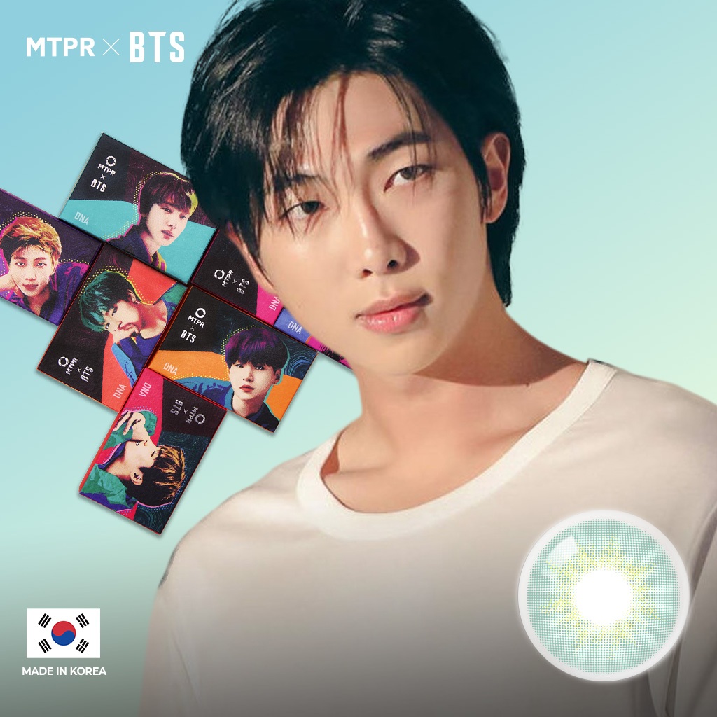 [OOLA] _ [MTPR X BTS] DNA DESTINY LIGHT BLUE 1 tháng 1 cặp 1 gói (2 chiếc) kèm thẻ ảnh