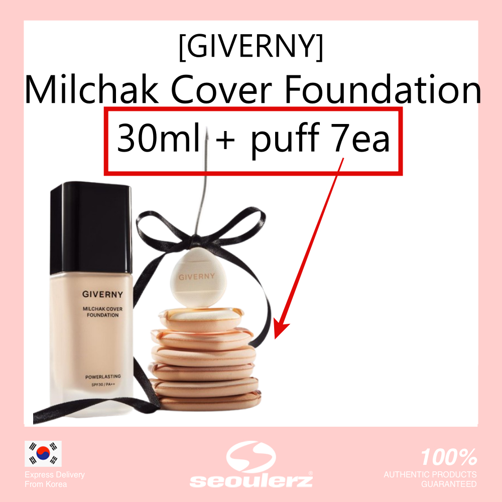 [GIVERNY] Milchak Cover Foundation 30ml + puff 7ea