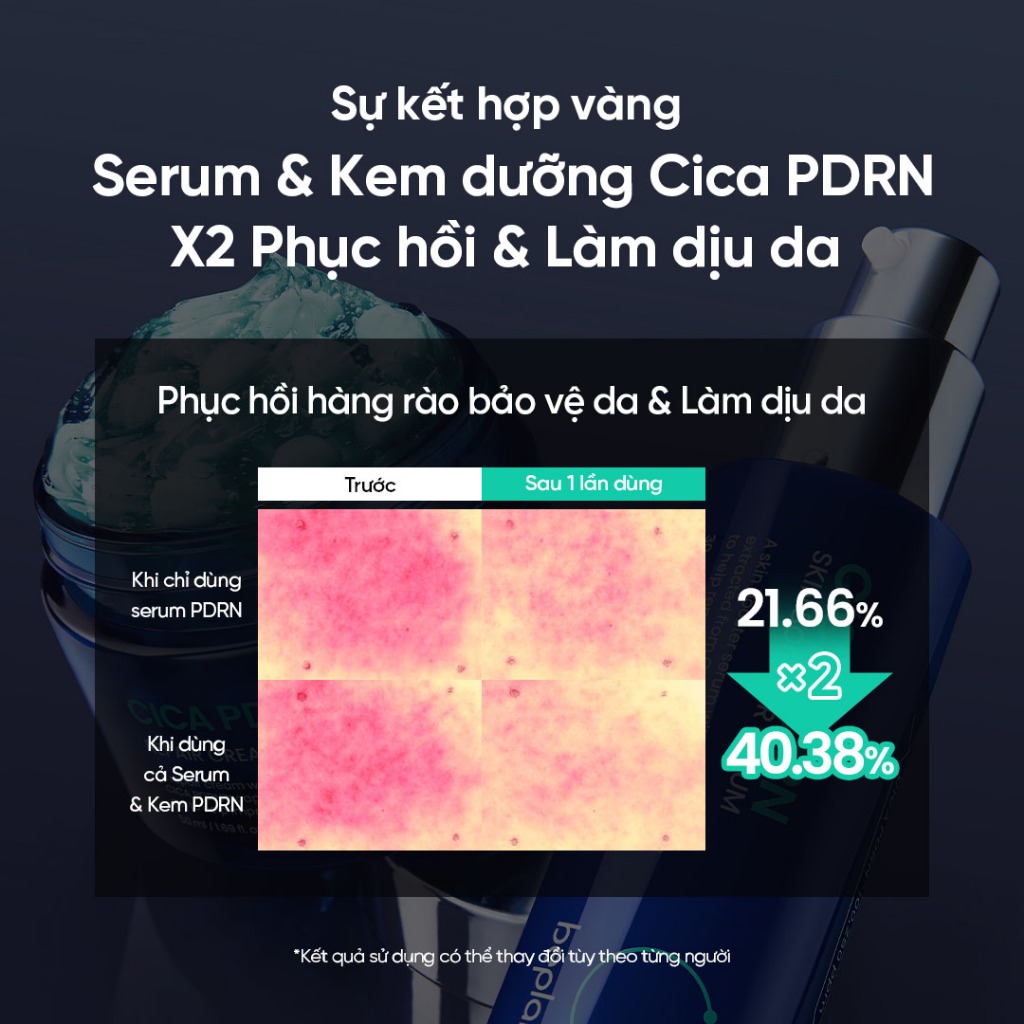 [Beplain Chính Hãng] [Combo độc quyền] Kem dưỡng BEPLAIN PDRN Rau Má đàn hồi & trẻ hóa làn da, cấp ẩm & căng bóng Cica PDRN 50ml & Serum 30ml | BigBuy360 - bigbuy360.vn