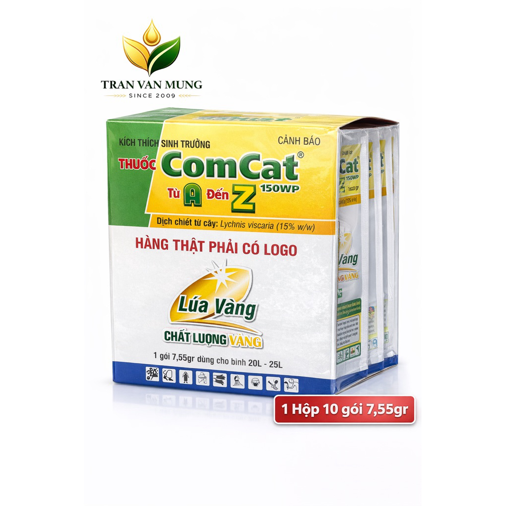 [HỘP 10 GÓI] COMCAT Từ A đến Z (gói lớn 7,55gr) - Chính hãng Hoá Nông Lúa Vàng