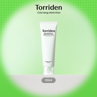   Torriden Chính hãng  HSD 10 2026  MINI  Sữa rửa mặt tạo bọt làm sạch da BALANCEFUL CICA 50ml Cleansing Foam 