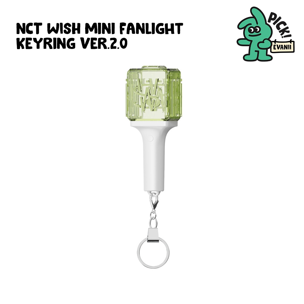[NCT WISH] Móc khóa Lightstick chính thức – 1 cái / Móc khóa Fanlight / K-POP merch / quạt mini