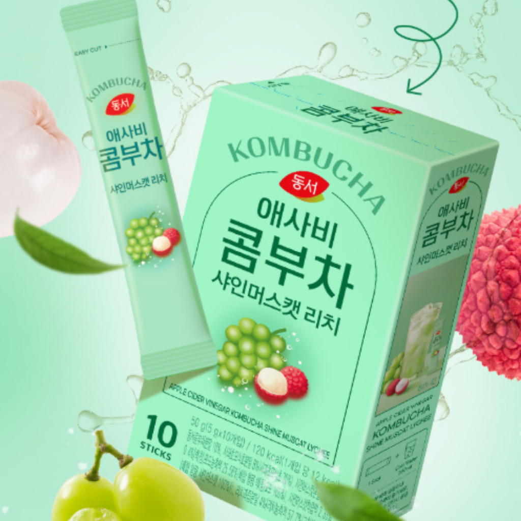 DONGSUH Hàn Quốc - Gậy ACV Kombucha 10 / 30 | Nước Uống Giấm Apple Cider | Nước uống sức khỏe Detox 