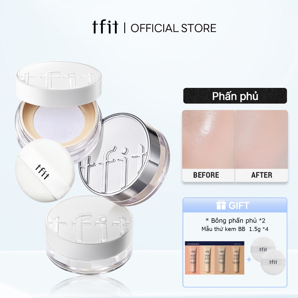 [TFIT Official] Phấn Phủ Kiềm dầu 24 giờ Chống mồ hôi Translucent Set Finishing Powder 7g Translucent Set Essential Powder 5g