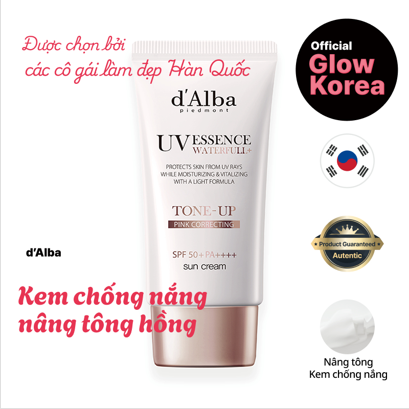 [d'Alba] Waterfull Pink Tone-Up Sunscreen (d'Alba Kem Chống Nắng Nâng Tông Hồng Waterfull) / 50ml