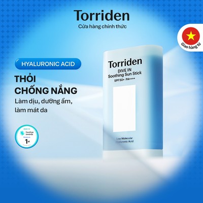 [Torriden Chính hãng] Thanh chống nắng làm dịu và cấp ẩm da Dive-In, 19g, Sun Stick