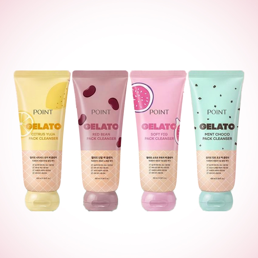 Nước rửa mặt POINT Gelato Pack 100ml / Citrus Yuzu, Soft Fig, Mint Choco, Red Bean