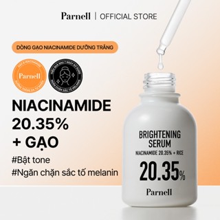   Parnell Chính hãng  Tinh chất gạo Niacinamide 20.35% dưỡng trắng hỗ trợ giảm thâm nám làm sáng da cải thiện kết cấu da Parnell Niacinamide 20.35 Rice Brightening Serum 30ml 