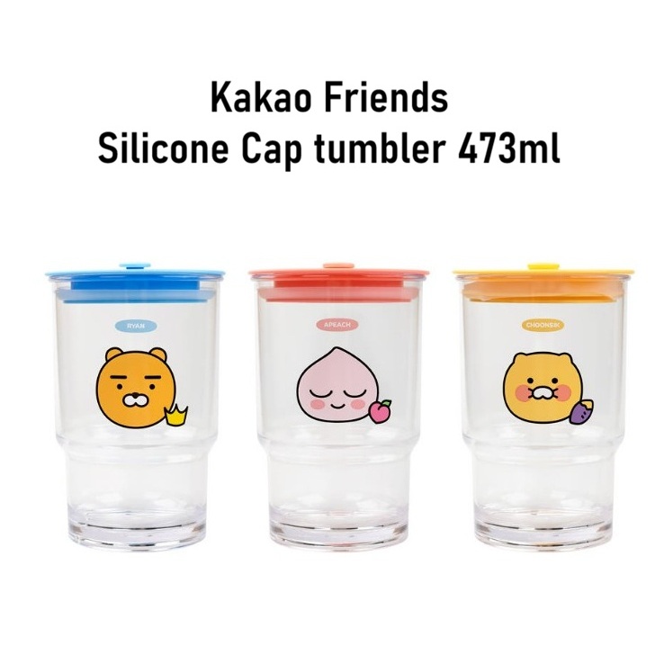[Kakao Friends] Cốc nắp silicon - Lyan / Apeach / Chunsik
