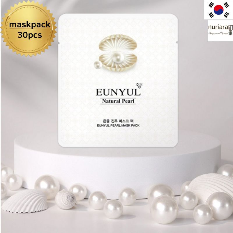 Gói mặt nạ ngọc trai EUNYUL 30 chiếc | Mặt nạ làm sáng & phát sáng Hàn Quốc