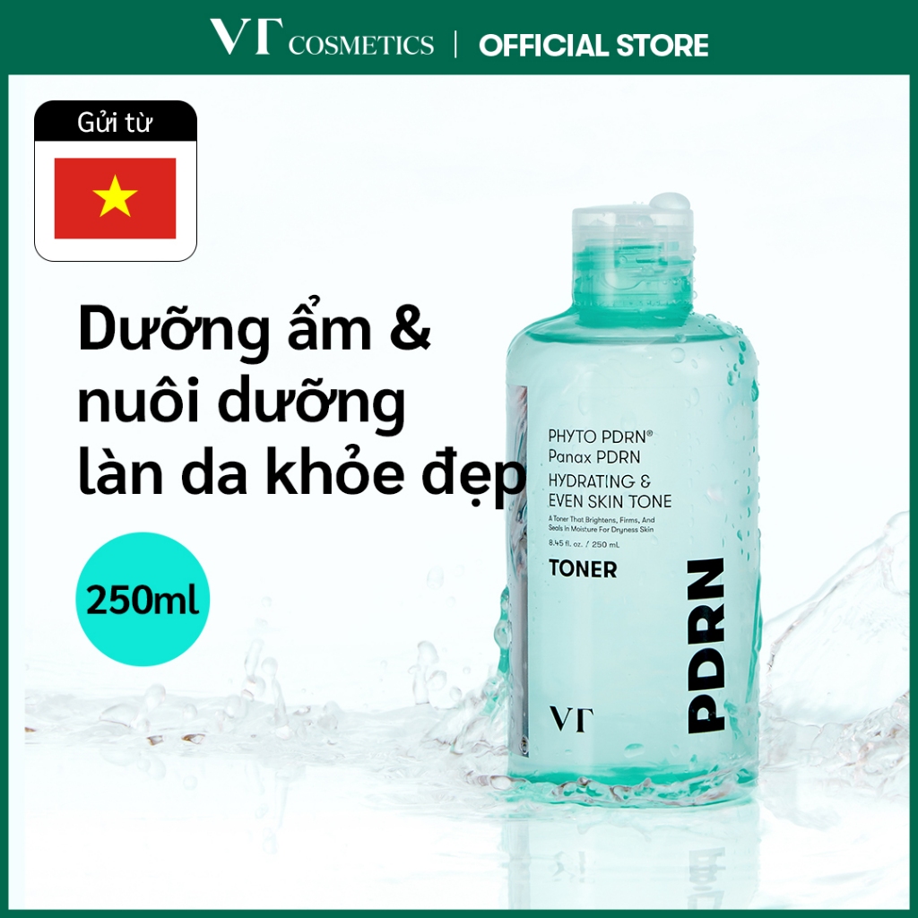 [VT] PDRN Toner 250ml Vegan PDRN Wild ginseng PDRN Brightening Care [Flagship chính thức]