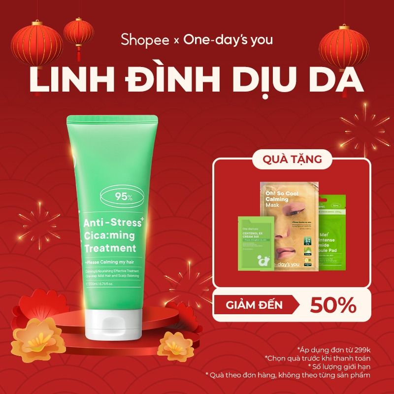 [HSD 9/11/2026][Chăm sóc tóc] Dầu xả mượt tóc  ONE DAY'S YOU | Cicaming Treatment (200ml)