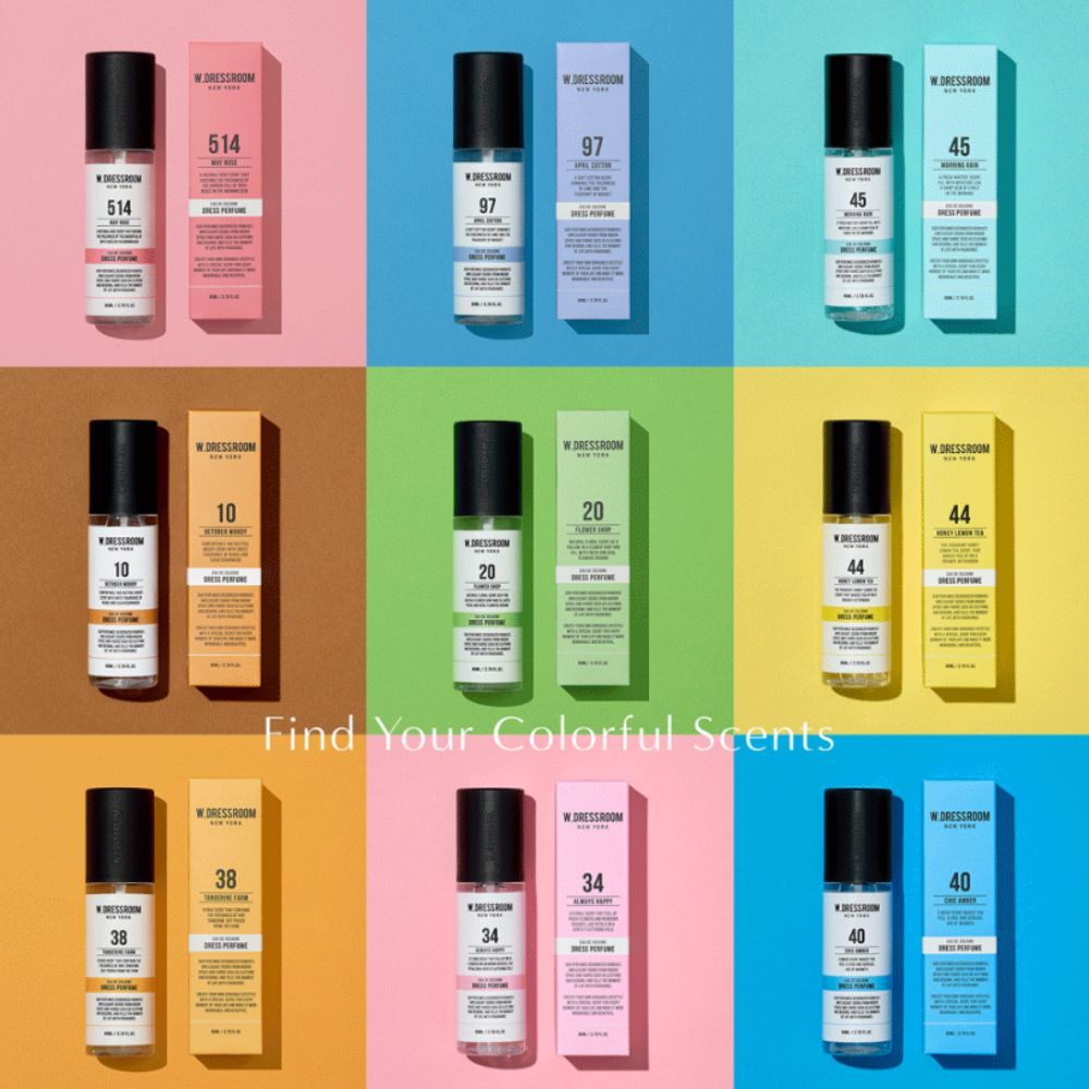 [W DRESSROOM] Xịt khử mùi nước hoa trang phục Hàn Quốc | Loại bỏ mùi 99% | 12 mùi hương đặc trưng | 