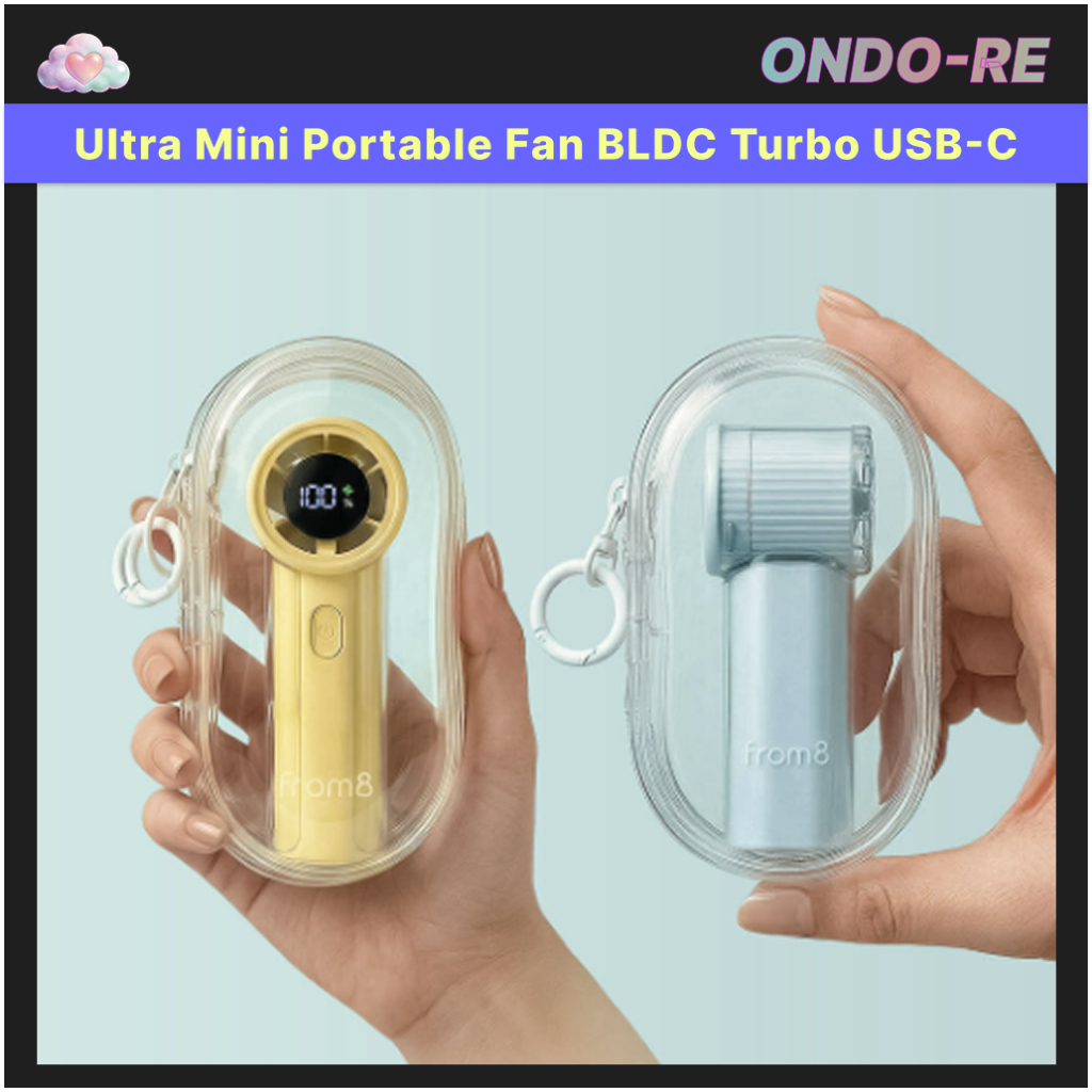 Quạt cầm tay FROMB Ultra Mini BLDC Turbo 21000RPM Quạt cầm tay USB-C Quạt mini bỏ túi 2000mAh có màn
