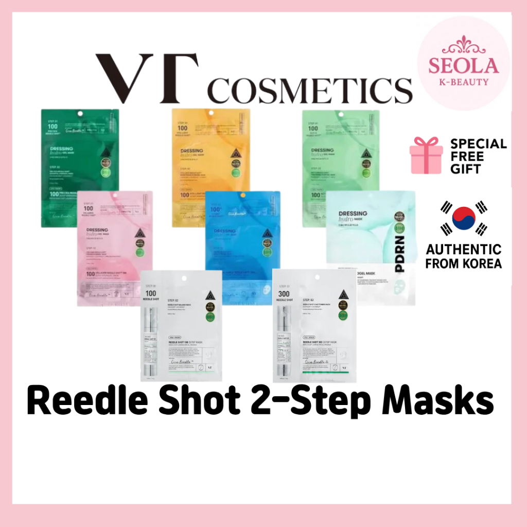 [VT] Mặt nạ Hydrogel hai bước Reedle Shot (Collagen / Reti-A / Vita-Light / Pro Cica / Hydrop / Reed