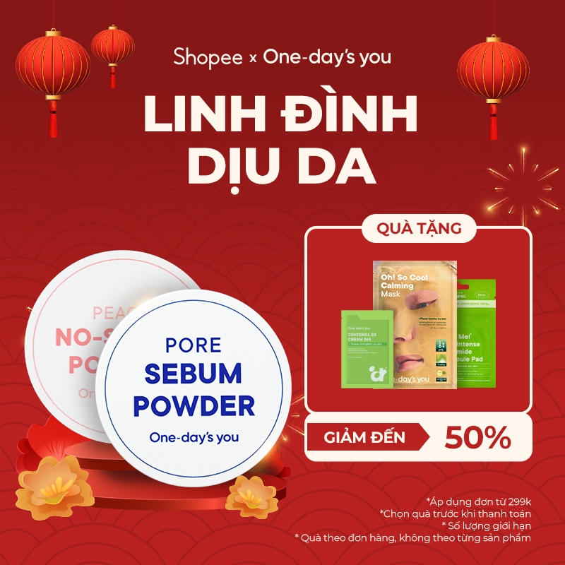 Phấn Phủ Kiềm Dầu, Nâng Tông, Che Phủ Lỗ Chân Lông, Mịn Da ONE DAY'S YOU Peach & Pore Powder 4g