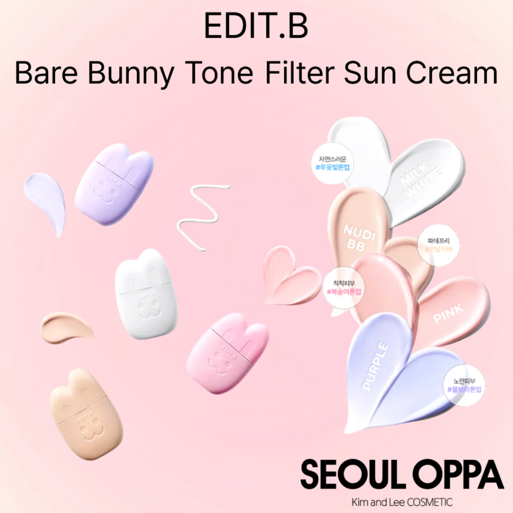 [EDIT.B] Kem chống nắng Bare Bunny Tone Filter 30ml / 4 Loại / SeoulOppa