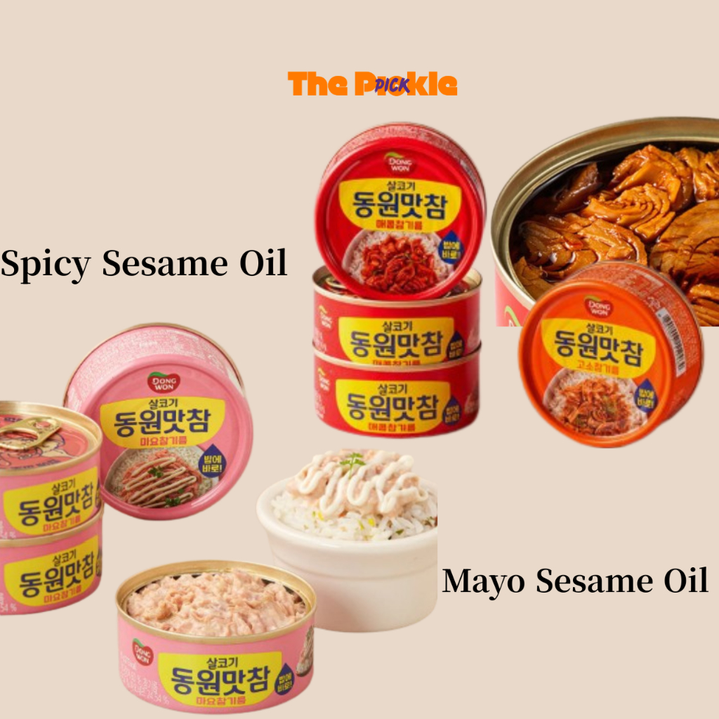 [K-FOOD] Cá ngừ Dongwon 90g (Dầu mè cay / Dầu mè Mayo)