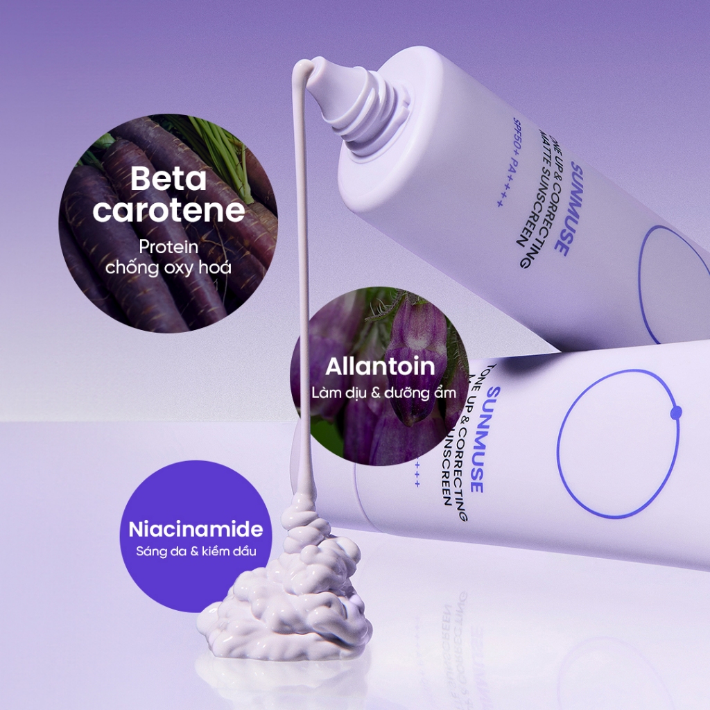 [BEPLAIN X KOL] [Combo độc quyền 50ml X2] Kem chống nắng BEPLAIN Sunmuse lai Vật Lý & Hoá Học Nâng Tone & Hiệu chỉnh da Matte Mịn lì SPF 50+ PA++++ 50mL + 50ml | BigBuy360 - bigbuy360.vn