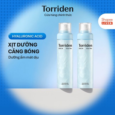 [Torriden Live] Combo - Xịt dưỡng căng bóng DIVE IN chứa Hyaluronic Acid 2ea, 120ml+120ml, Mist
