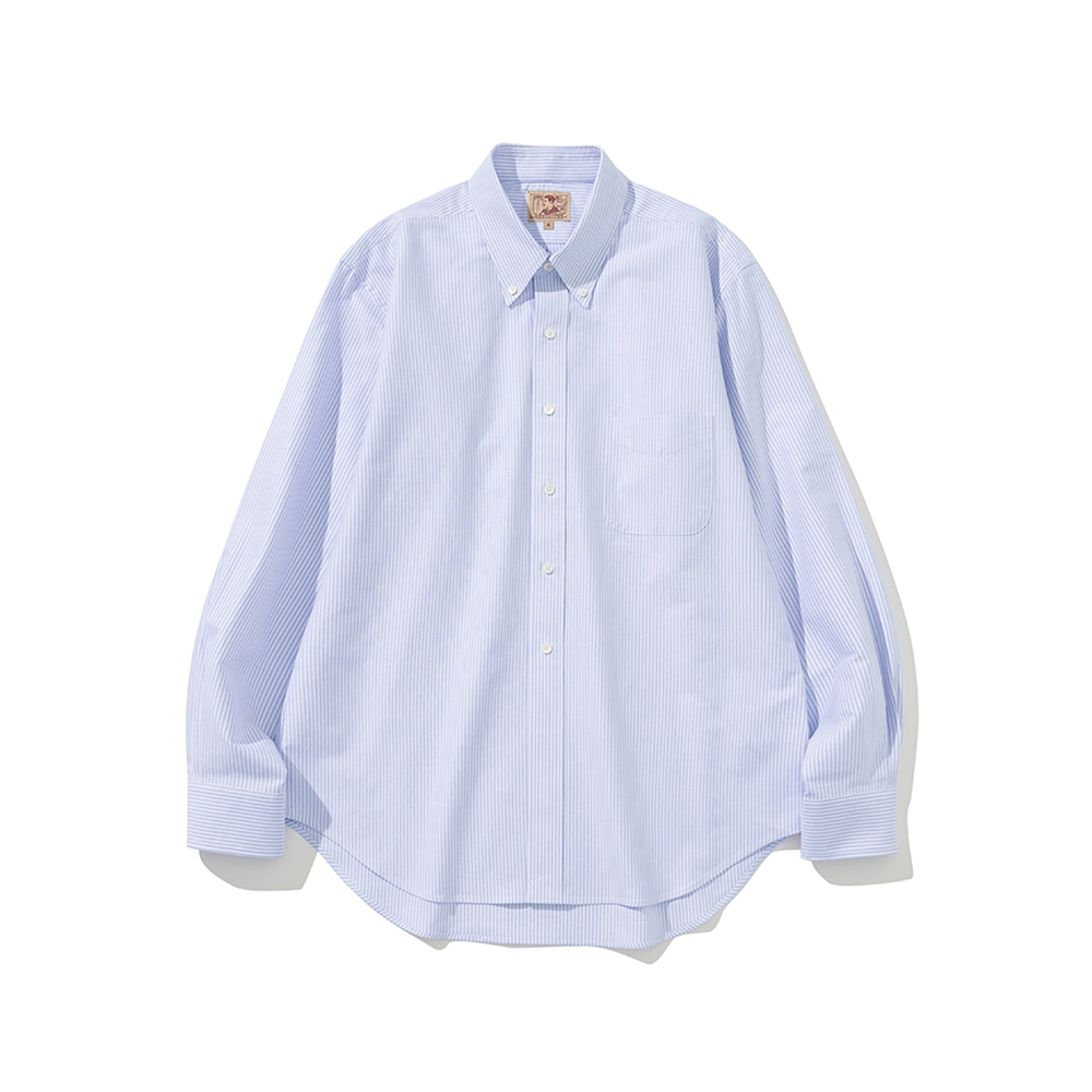 Áo sơ mi RENACTS Ivy Oxford cổ điển Ivy League, thiết kế sọc xanh