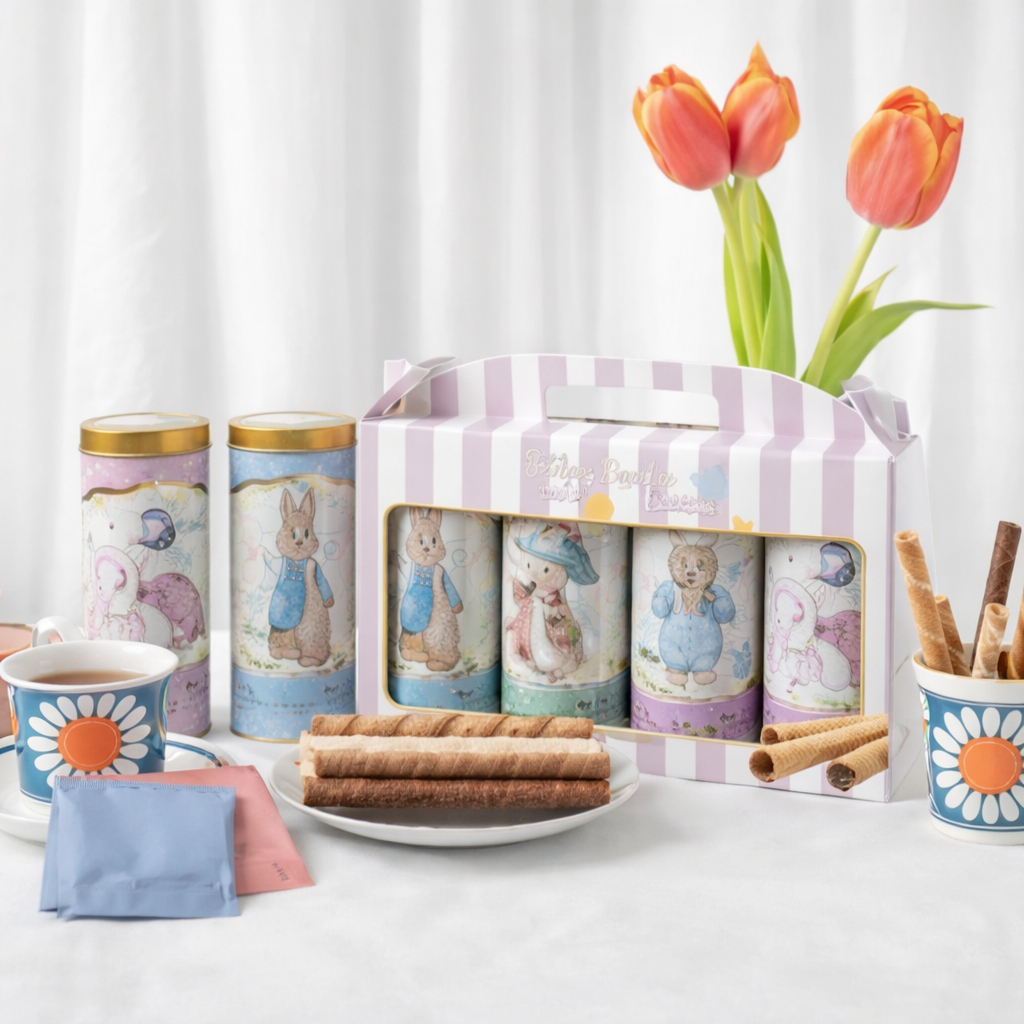 Bánh xốp sang trọng Peter Rabbit (4 loại), Sôcôla + Cappuccino..., 1 bộ