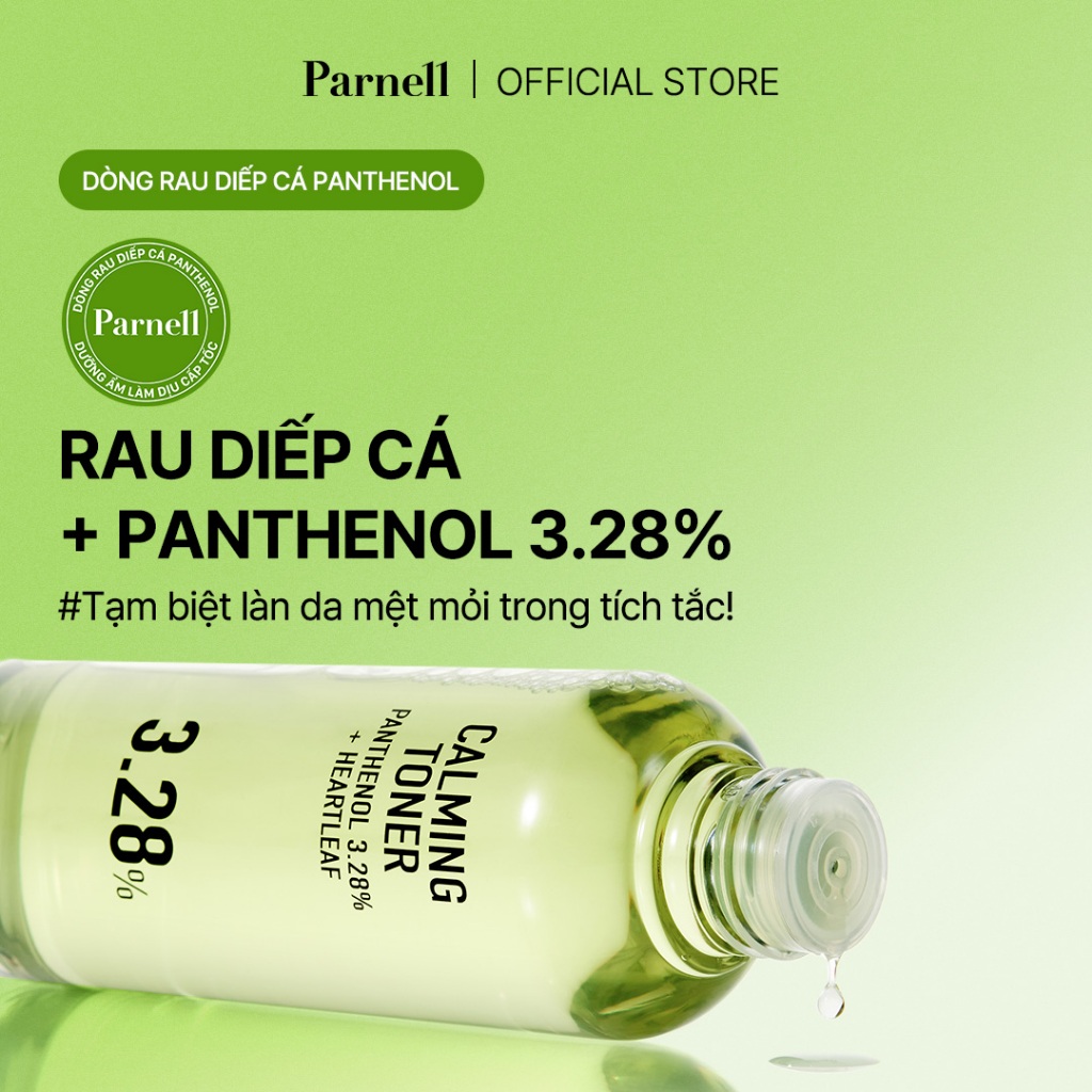 [Parnell Chính hãng] Toner rau diếp cá Panthenol 3.28%, Provitamin B5 làm dịu, cải thiện da Parnell 