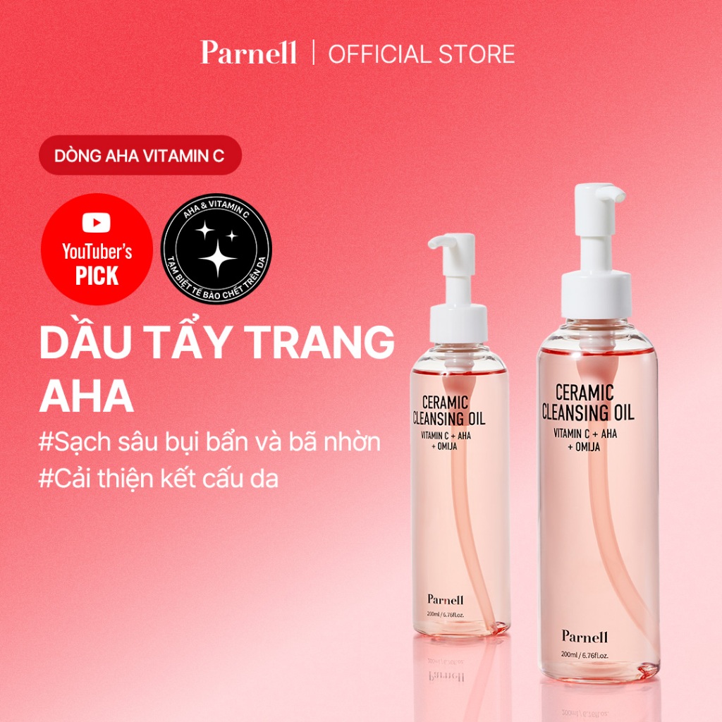 [Parnell Chính hãng] Dầu tẩy trang ngũ vị tử AHA tẩy tế bào chết, làm sạch sâu, hỗ trợ giảm mụn đầu 