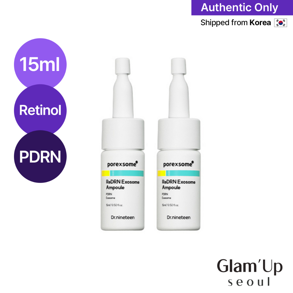[Dr.nineteen] Porexsome RePDRN Exosome Ampoule 15ml x 2 Retinol PDRN Chống lão hóa Săn chắc lỗ chân 