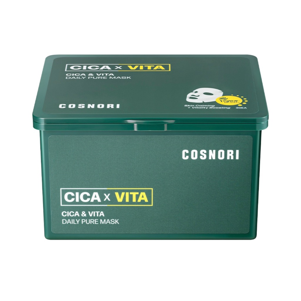 COSNORI Cica & Vita Daily Pure Mask Hydrating Sheet Mask Soothing Care Chăm sóc da Hàn Quốc