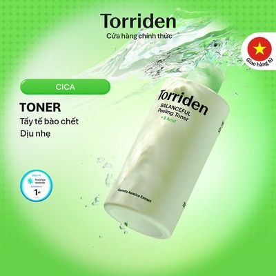 [Torriden Chính hãng] Toner tẩy da chết BALANCEFUL CICA 250ml, Toner