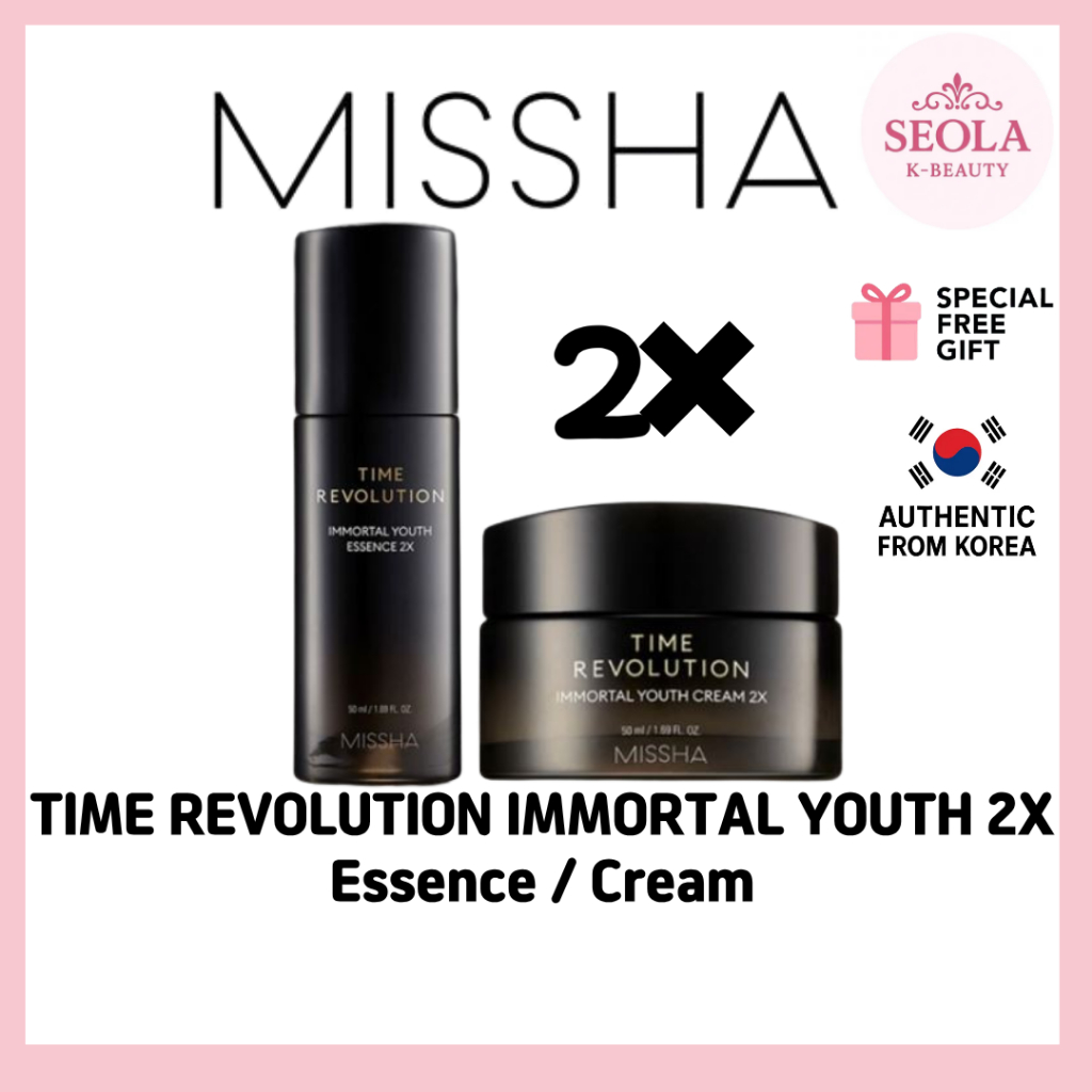 [MISSHA] Time Revolution Immortal Youth 2X - Essence 2X, Cream 2X