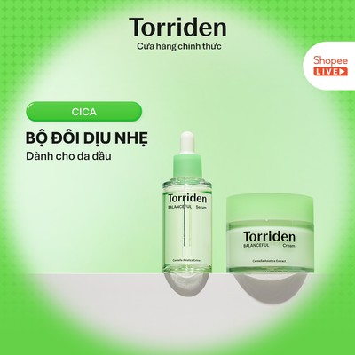 [Torriden Live] Set BALANCEFUL CICA: Serum + Kem dưỡng, 50ml+80ml