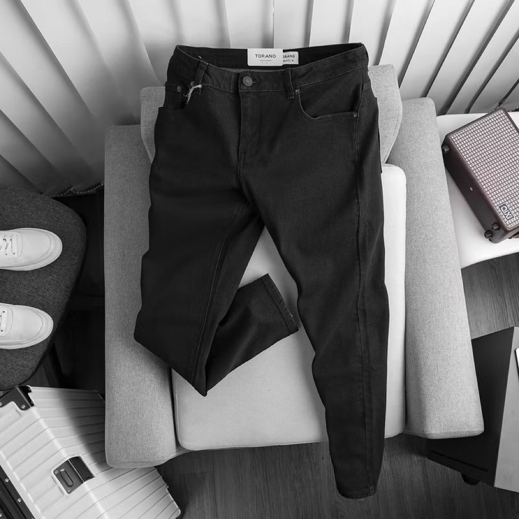 Quần Jeans nam TORANO dáng basic Slim Co Giãn Tốt, Phom Trẻ Trung