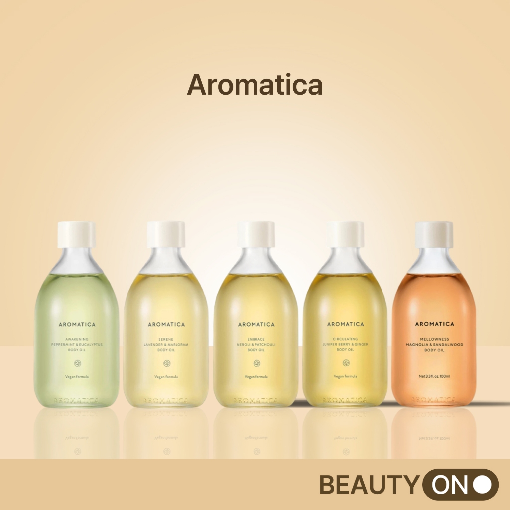 [Aromatica] Body Oil Collection 100ml (Awakening, Seren, Embrace, Circulating, Mellowness) | Vegan A