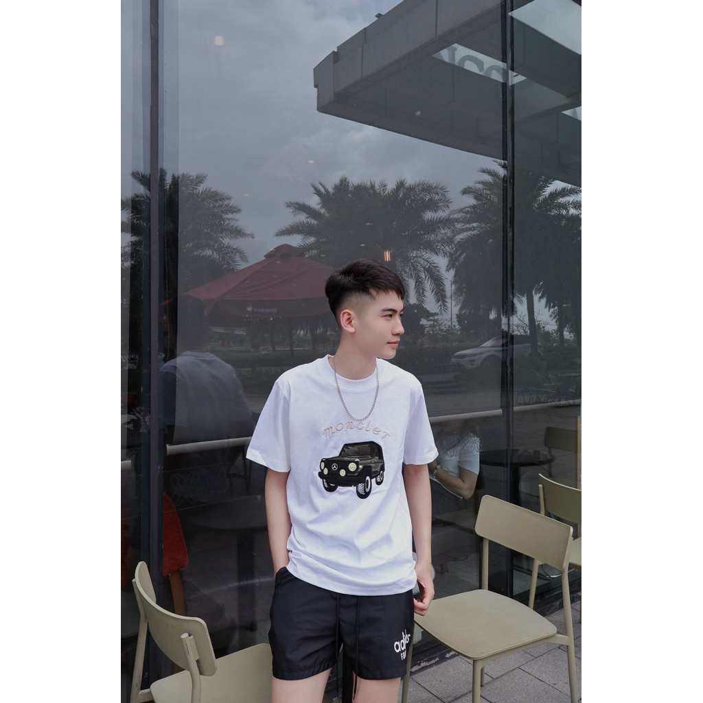 Áo Phông Nam Mon Cờ Le Bản Thêu Chữ Oto Cu Te Hoàn Thiện Cao_Áo Thun Nam Nữ Fom Chuẩn Chất Cotton Tà