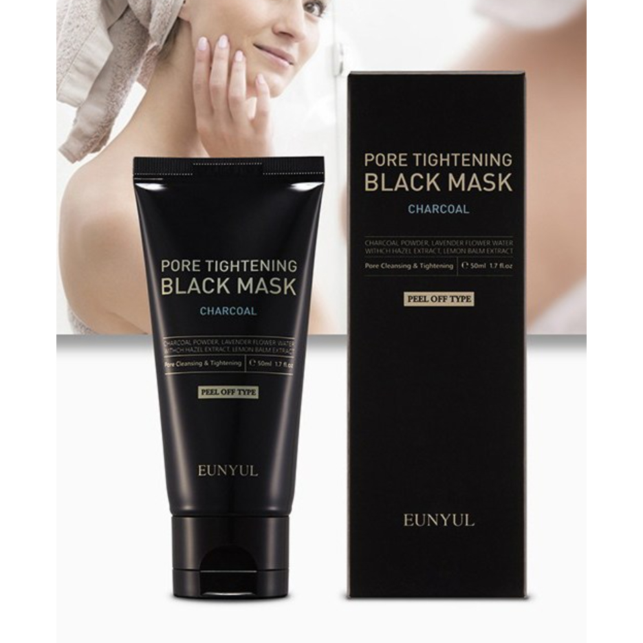 Eunyul Pore Tighting Black Mask Peel Off Pack 3 chiếc Than Tẩy mụn đầu đen Làm sạch sâu Sebum Contro