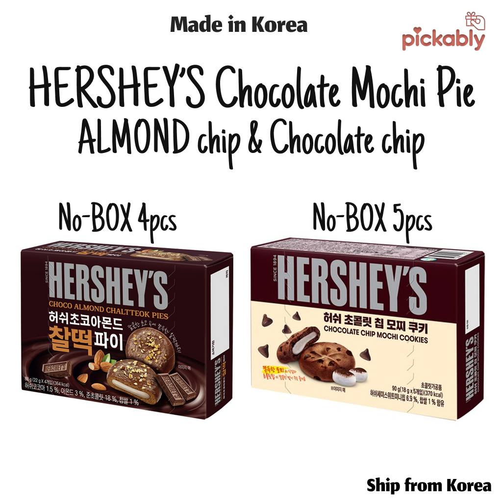 Snack tráng miệng Mochi Hàn Quốc HERSHEY 'S (Không hộp) – Chocolate Chip Mochi Cookie 5 cái / Choco 
